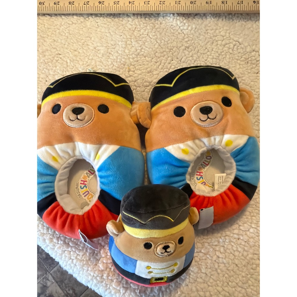 Squishmallows Hans the Hedgehog Nutcracker Slippers 11-12‎ and Plush Bundle Kids